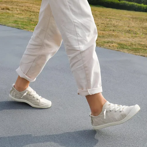 Vista 8 de STQ - Tenis sin cordones para mujer, cómodos zapatos casuales de lona
