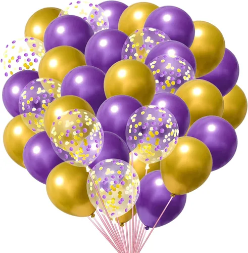 Vista 14 de Globos negros y dorados con globos de confeti negro y dorado para Año Nuevo, graduación, baby shower, boda, cumpleaños, fiestas familiares, 50
