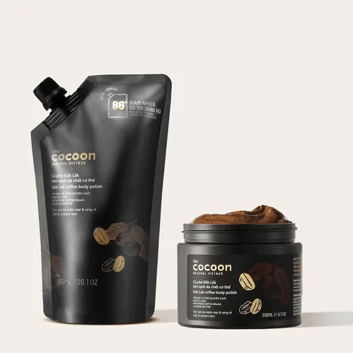 Vista 12 de Cocoon Original Vietnam Dak Lak Coffee Body Scrub 20.3 fl oz / 20.3 fl oz – Esmalte corporal exfoliante con posos de café, manteca de cacao y Body