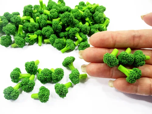 Vista 6 de 1:6 10 Ensalada de brócoli verde suelto en miniatura vegetal 12227