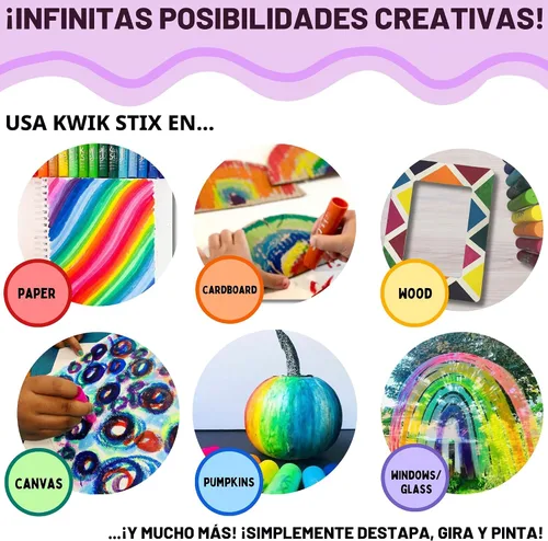 Vista 8 de The Pencil Grip pintura tipo témpera, sólida, Kwik Stix, de secado superrápido, en paquete de 12 (TPG-602)