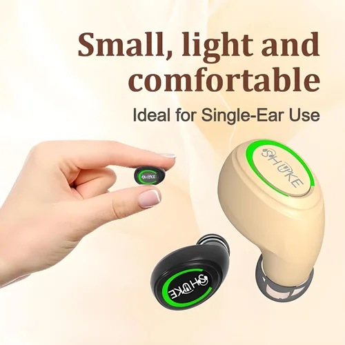 Vista 4 de Auricular Bluetooth inalámbrico único con micrófono, auriculares intrauditivos ligeros para Android, iOS y portátil, ideal para oficina, conducción