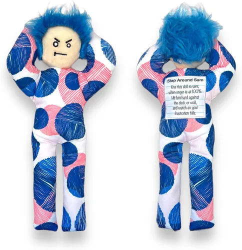 Vista 6 de Regalo Gracioso y Divertido - Alivio del Estrés - Muñeca Slap Around Sam - para Amigos, Compañero de Trabajo, Hombres, Mujeres, Esposo, Esposa