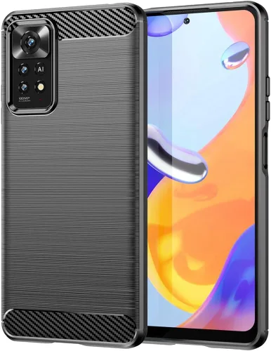 Vista 5 de Funda de teléfono para Redmi Note 11 Pro 4G/5G/Note 11E Pro/Redmi Note 12 Pro 4G, fibra de carbono, a prueba de golpes, resistente a los arañazos