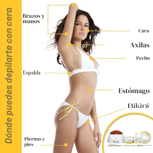 Vista 8 de Gigi, Kit de depilación brasileña, 14 onzas Includes Pot Heater, 14 oz Can, Pre-Oil, Post Wax Care Gel & Wooden Applicator Sticks, Ideal for Face