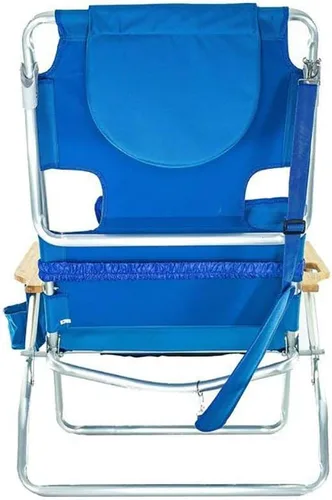 Vista 8 de Ostrich Silla de playa reclinable 3-N-1 de lujo acolchada para exteriores, color azul (paquete de 2)
