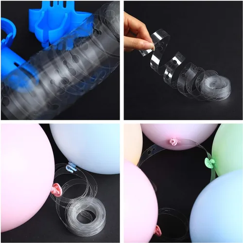 Vista 7 de Kit de arco de globos y kit de guirnalda de globos, paquete de 2 tiras de guirnalda de globos, paquete de 2 calcomanías de puntos de pegamento