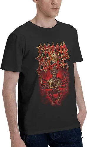 Vista 2 de PEYDEN Morbid Angel T Shirt Men's Summer Breathable Fashion Round Neck Short Sleeves for Workout Athletic Shirts