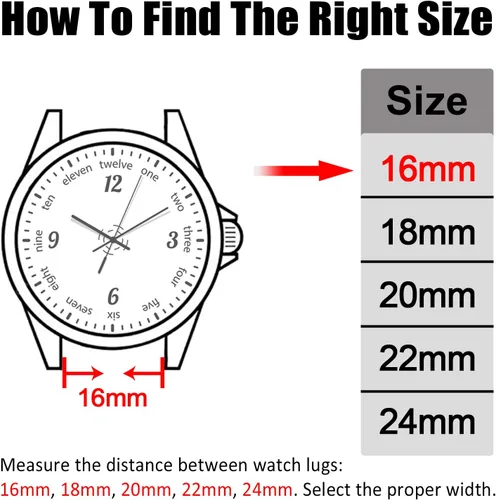 Vista 2 de Correa de silicona universal para relojes de 18mm 20mm 22mm 24mm elige