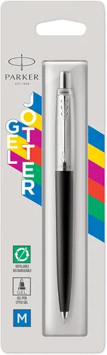 Vista 8 de Parker Jotter Originals - Bolígrafo de gel, acabado negro retro de los años 90, punta media (0.028 in), tinta azul, 1 unidad