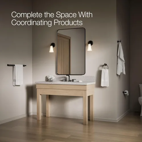 Vista 6 de Kohler K-24546-BL Kumin - Soporte para papel higiénico, color negro mate