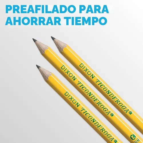 Vista 5 de Ticonderoga - Lápices de madera, preafilados #2 HB suave, amarillo, 1000 unidades, tamaño estándar, borrador de alta calidad