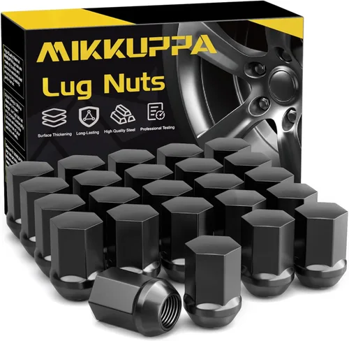 Vista 21 de MIKKUPPA 20 tuercas de llanta OEM 9/16-18, repuesto para Dodge Dakota 2006-2010, Durango 2004-2009, ruedas Ram 1500 Factory 2002-2010, asiento negro