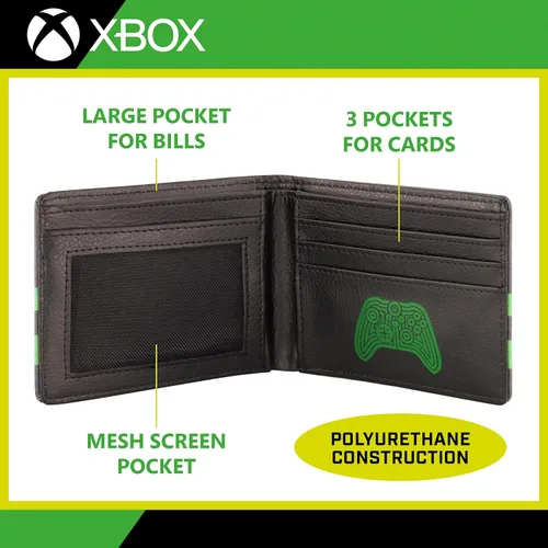 Vista 4 de Concept One Microsoft Xbox Billetera Bifold Billetera delgada con lata decorativa para hombres y mujeres multicolor Multi Microsoft Xbox Billetera