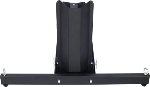 Vista 9 de Soporte ajustable para rueda de motocicleta, soporte de rueda resistente de 1800 libras, calzo delantero de motocicleta negro, soporte de remolque