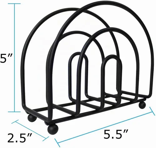 Vista 2 de Blue Donuts Classic Arc Collection - Servilleteros para mesas, servilleteros de granja, servilleteros de mesa de comedor para cocina, color negro