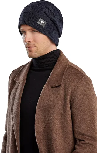 Vista 2 de Runtlly Gorro de invierno para hombre con forro