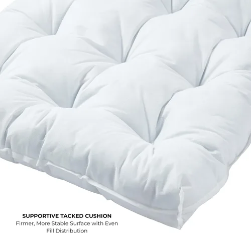 Vista 6 de Rectangular Sherpa Dog Bed with Removable Washable Cover, Supportive Tacked Cushion Insert, Durable Microfiber Sides, Recycled Polyfiber Fill