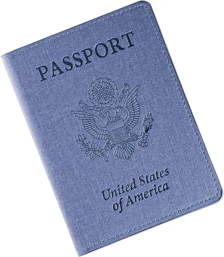 Vista 8 de Funda para pasaporte de vacunación, Azul 2PK