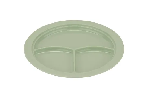 Vista 23 de G.E.T. CP-530-T Tan 9" 3-Compartment Plate, Break Resistant Dishwasher Safe Melamine Plastic, Supermel Collection (Pack of 12)