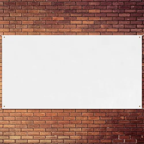 Vista 26 de Zonon Pancartas grandes en blanco y letreros de tela Oxford de poliéster para decorar con cuerda colgante para pared interior y exterior, carteles