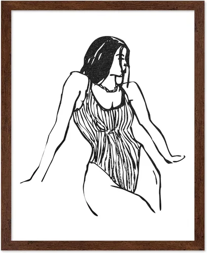 Vista 139 de Poster Master Faces Poster - Retro Women Print - Portrait Art - Sketch Illustration - Abstract Artwork - Woman Design - Chic Boho Design - Great