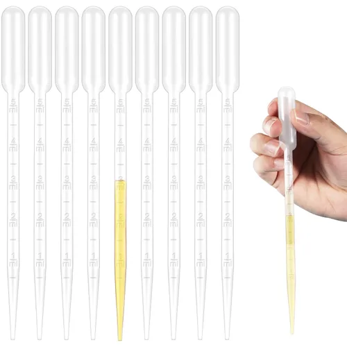 Vista 20 de moveland 25Pcs 1ML Pipetas cuentagotas desechables - Pipetas de plástico desechables para ciencia de laboratorio, aceites esenciales, arte DIY