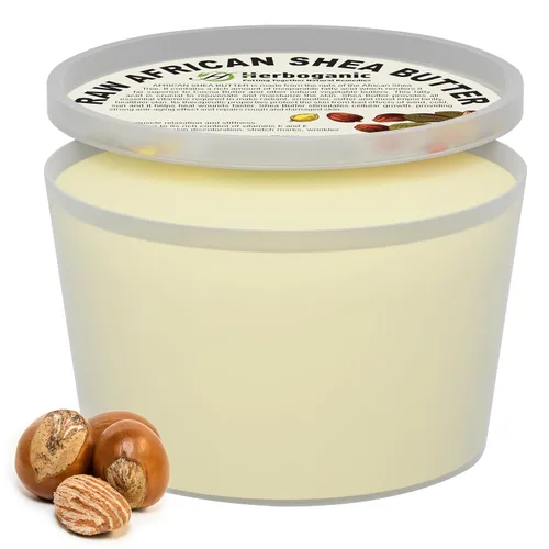Vista 12 de HERBOGANIC Manteca de karité africana pura cruda orgánica, marfil blanco 100% natural sin refinar Para cuerpo y cabello cuero cabelludo sin OMG
