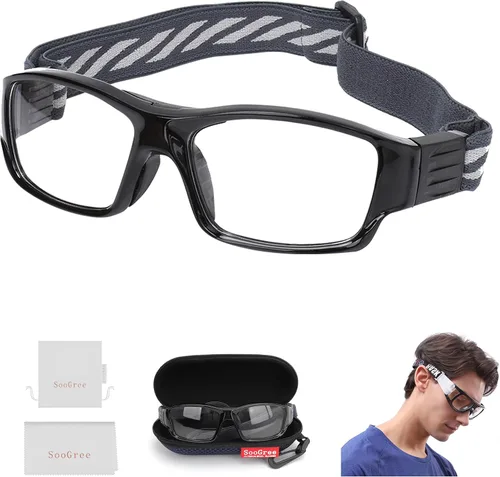 Vista 11 de SooGree Sports Goggles Racquetball Glassess Basketball Football Soccer Goggles for Men & Women Adjustable Strap