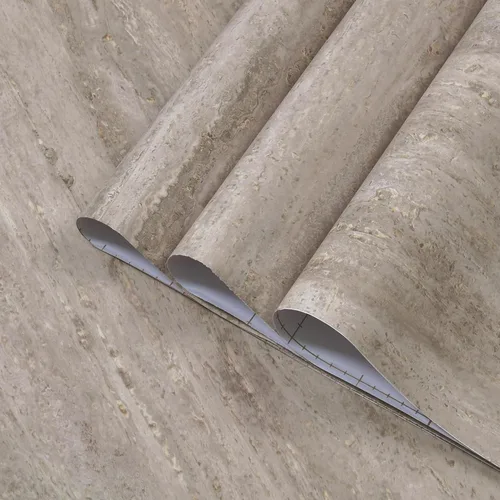 Vista 2 de Papel tapiz de hormigón gris claro para despegar y pegar, papel de contacto de mármol blanco grisáceo, papel de pared de estilo industrial moderno