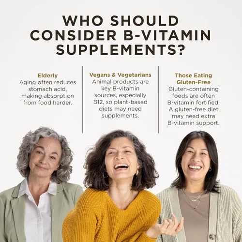 Vista 5 de Solgar B-Complex Cápsulas de 100 Vegetable Promueve el metabolismo Energía, E1150, 1, 1