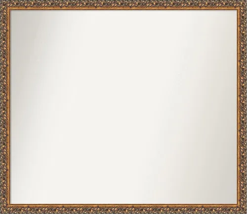 Vista 90 de Amanti Art Espejo de baño de bronce para sobre fregadero, 29 x 19 pulgadas, espejo rectangular de bronce antiguo, marco de madera tradicional