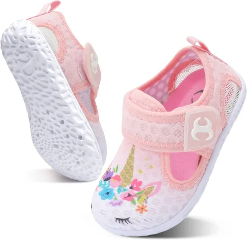 Vista 2 de Scurtain Zapatos de agua para niños pequeños, calcetines acuáticos de secado rápido para bebés, niños y niñas, zapatos de playa, zapatos de natación