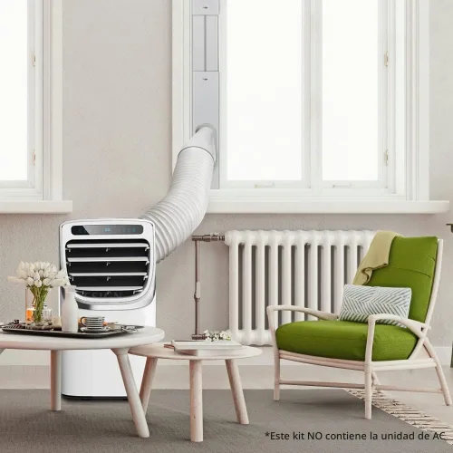 Vista 8 de Kit de ventilación de ventana de CA portátil con manguera de aire