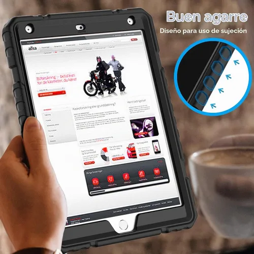 Vista 6 de ZoneFoker Funda para iPad de 9ª/8ª/7ª generación 2021/2020/2019 (10.2 pulgadas), Resistente de Servicio Pesado Grado Militar a Prueba de Golpes