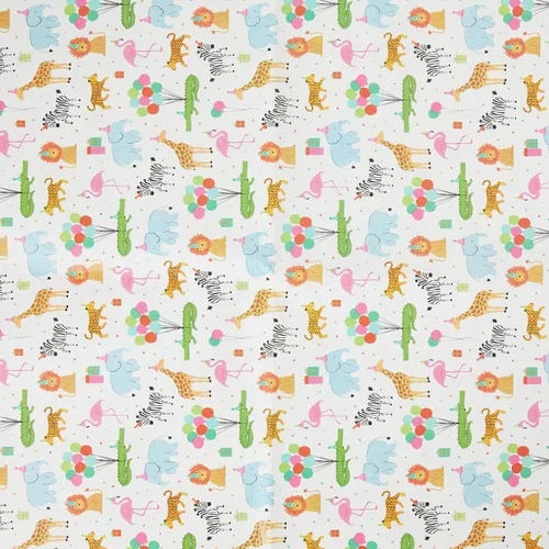 Vista 5 de The Gift Wrap Company 58-189227 Juego de hojas de papel para envolver regalos con diseño de animales de fiesta, 30 x 23 pulgadas, multicolor, 3