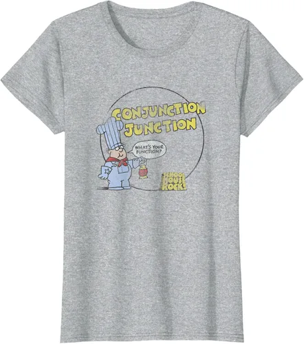 Vista 33 de Schoolhouse Rock Conjunction Junction Conductor Retro TV Camiseta Asfalto