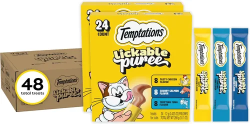 Vista 16 de Temptations - Golosinas cremosas para gatos, hígado de res, 4 unidades, paquete de 11