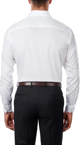 Vista 2 de Camisa de vestir para hombre de Calvin Klein, ajustada, sarga sin necesidad de planchado.