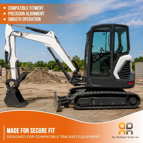 Vista 3 de Pista de goma 230x96x31 hecha para mini excavadora CAT-Mitsubishi MM15T