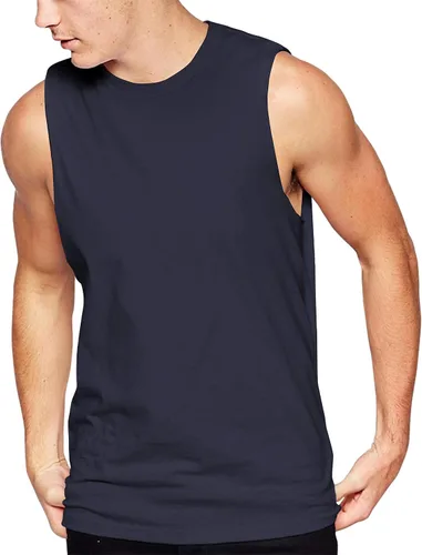 Vista 6 de Hat and Beyond Mens Active Muscle Tank Top Athletic Boxing Gym Workout Shirts 1TA01_negro