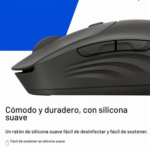 Vista 7 de HP Ratón inalámbrico silencioso 400, Bluetooth dual y 2.4 GHz, silicona suave, clics silenciosos, rueda Microsoft, batería de 24 meses, 6000 DPI
