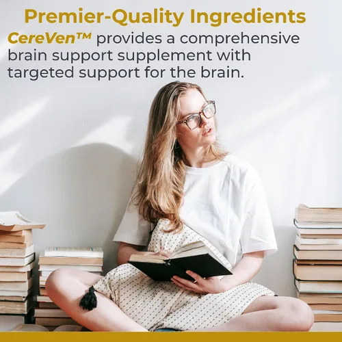 Vista 3 de Premier Research Labs CereVen - Suplemento cerebral herbario para memoria y concentración con Rhodiola Rosea, suplemento de Rhodiola Rosea