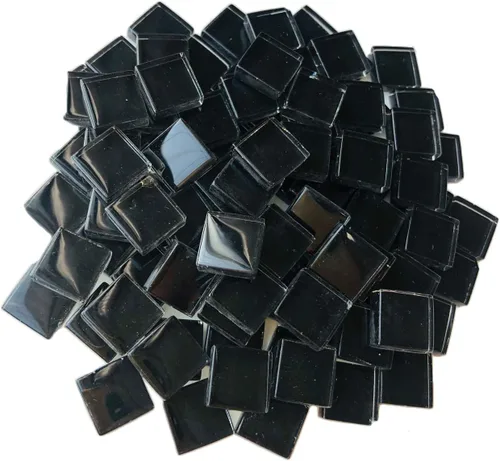 Vista 20 de Azulejos de mosaico cuadrados de cristal naranja mosaico de vidrio para manualidades, marcos de fotos hechos a granel, joyería hecha a mano