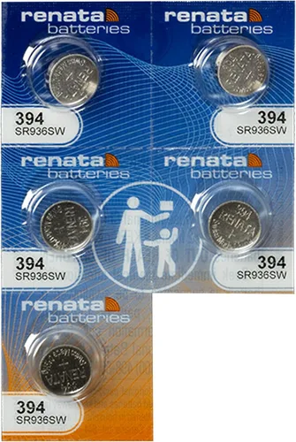 Vista 8 de Renata 394 SR936SW Baterías – 1.55 V Óxido de Plata 394 Batería de reloj (2 unidades)