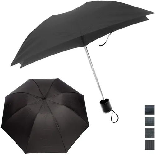Vista 2 de 1 mini paraguas compacto plegable portátil negro super luz protección UV