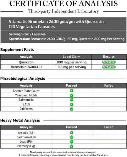 Vista 3 de Vitamatic Quercetina con bromelina – 120 cápsulas vegetarianas – 2