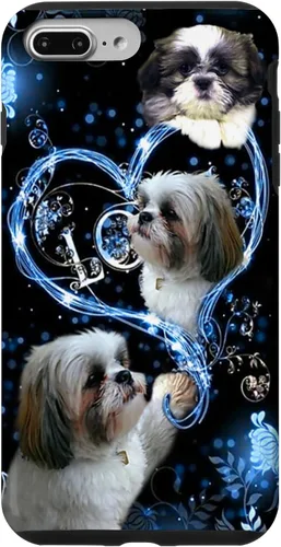Vista 12 de Funda para PC iPhone 16 I Love Shih Tzu Dogs Flowers Heart Shih Tzu Metal