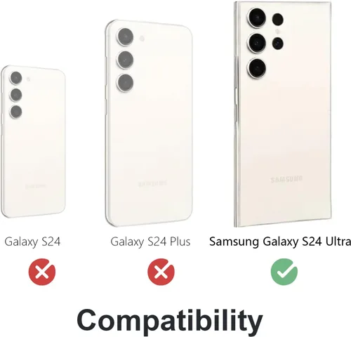 Vista 2 de Lunivop Para Samsung Galaxy S24 Ultra Funda TPU Marco y Volver PU Cubierta de cuero Funda de silicona delgada para S 24 Ultra 6.8 '' 5G 2024 a