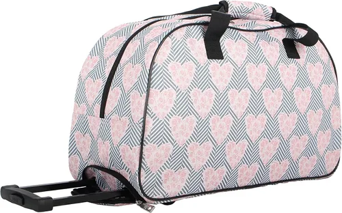 Vista 3 de Betsey Johnson Colección de equipaje de mano de diseñador - Bolsa de lona ligera de 22 pulgadas - Maleta de viaje de negocios de fin de semana con 2